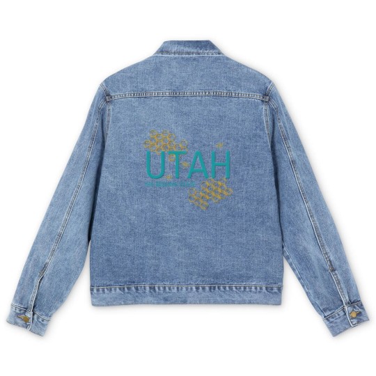 Discover Utah The Beehive State Bee - Utah - Men's Denim Jackets