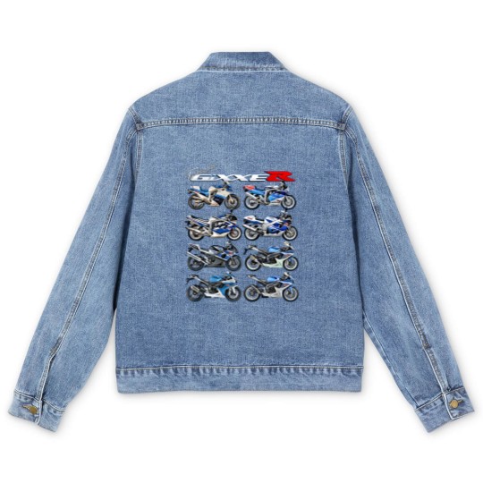 Discover gixxer, evolution, gsxr, road racing, motorcycle, motorbike, bike t Men's Denim Jackets