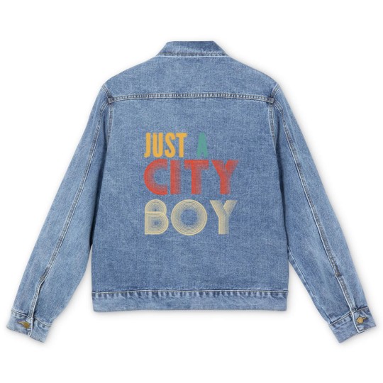 Discover retro just a city boy journey t Men's Denim Jackets