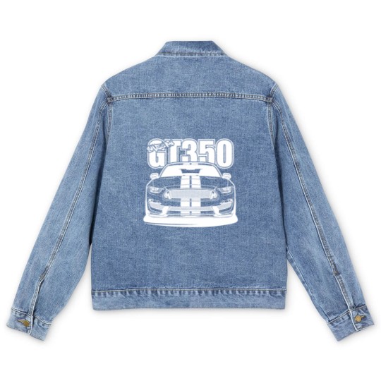Discover Shelby GT350 - Black Print Men's Denim Jackets