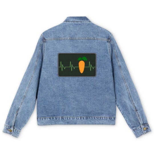 Discover Carrot Hearbeat Cool Carrot Design Men's Denim Jackets