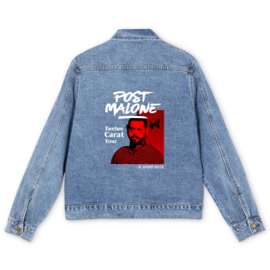 Discover Post Malone Vintage Graphic Men's Denim Jackets, Post Malone Men's Denim Jackets, Post Malone Merch, Post Malone Graphic Men's Denim Jackets