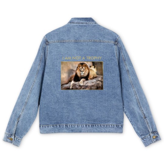 Discover Cecil the Lion I Am Not A Trophy Men's Denim Jackets