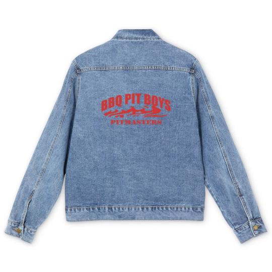 Discover Bbq Pit Boys Pitmasters  Logohellip Men's Denim Jackets