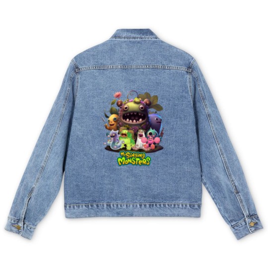 Discover my singing monsters, rare wubbox, my singing monsters monsters, my singing monsters wubbox Men's Denim Jackets