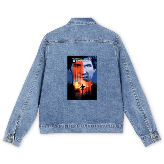 Discover Starman - Jeff Bridges Fitted V-Neck Men's Denim Jackets
