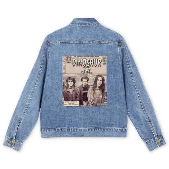 Discover Dinosaur Jr. Comic 90s Men's Denim Jackets, Dinosaur Jr Men's Denim Jackets Fan Gifts, Dinosaur Jr Vintage Men's Denim Jackets