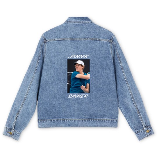 Discover JANNIK SINNER TENNIS Cottonrulz Oversize White Men's Denim Jackets