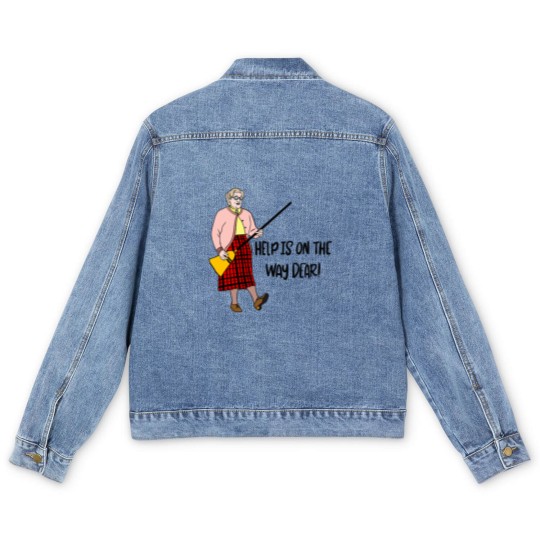 Discover Mrs Doubtfire “Help is on the way dear” Men's Denim Jackets