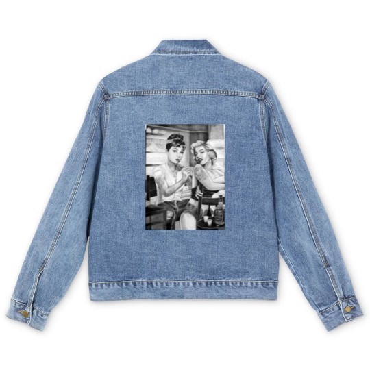 Discover Marilyn Monroe and Audrey Hepburn vintage design Men's Denim Jackets