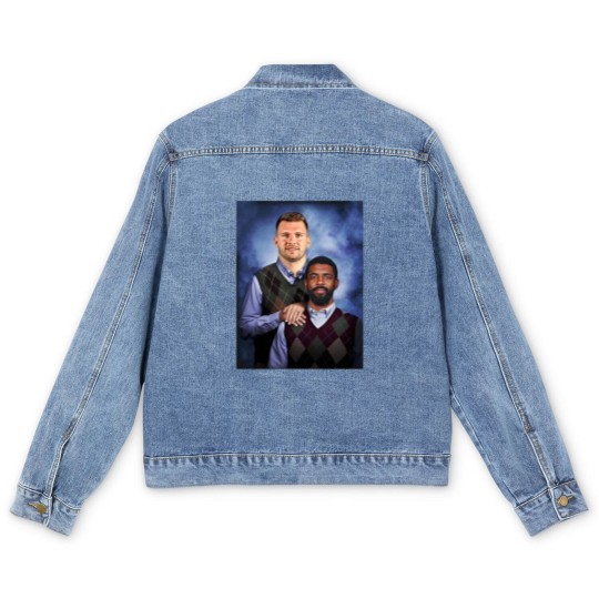 Discover Luka Doncic Kyrie Irvin Funny Men's Denim Jackets, Luka Doncic Men's Denim Jackets