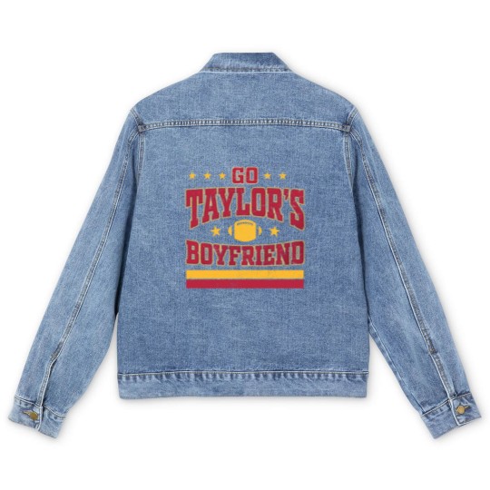 Discover Go Taylors Boyfriend Men's Denim Jackets, Swift Kelce Men's Denim Jackets