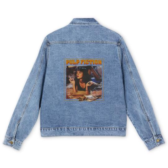 Discover Pulp Fiction Men's Denim Jackets, Vintage Quentin Tarantino Pulp Fiction Men's Denim Jackets
