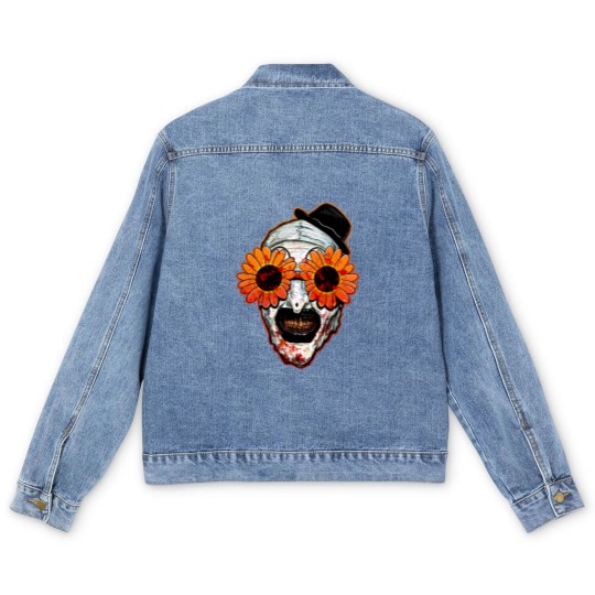 Discover Art The Clown Terrifier 2 Sunflower Sunglasses Horror Men's Denim Jackets