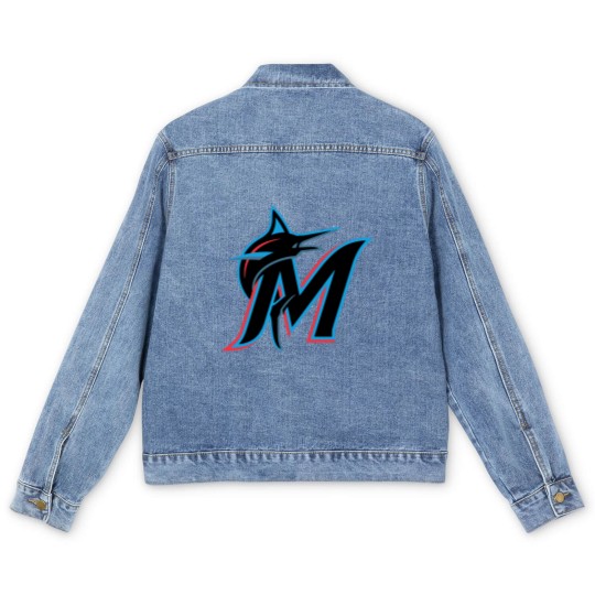 Discover The Miami Marlins Baseball Team Men's Denim Jackets