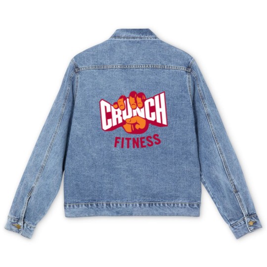 Discover Attractive-Crunch-Fitness Logo Men's Denim Jackets