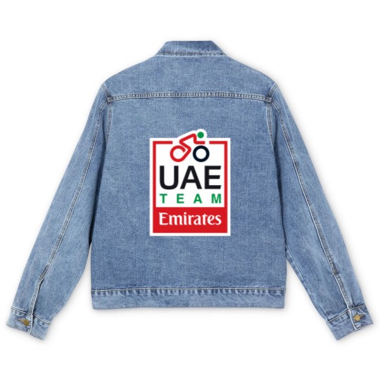 Discover UAE Team Emirates Pro Cycling Team uci world tour uae tour cycling 2023 Men's Denim Jackets