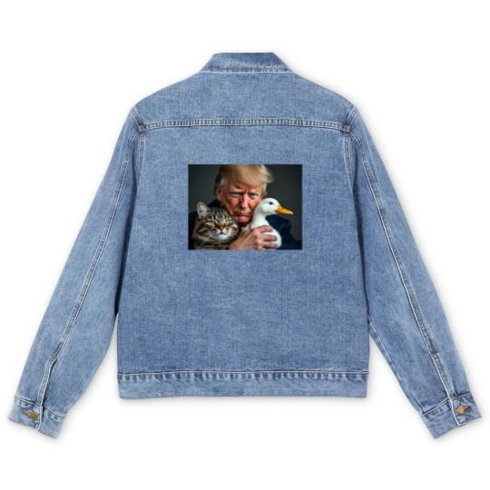 Discover Pets for Trump Men's Denim Jackets - Protect Our Pets - Save Our Pets - Pets For Trump - Men's Denim Jackets