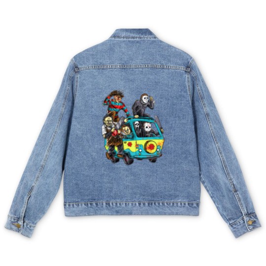Discover Horror Movie Mystery Machine Men's Denim Jackets