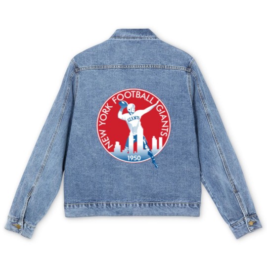 Discover NY Giants old school logo Men's Denim Jackets