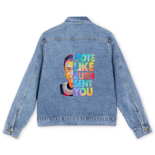 Discover Vote Like Ruth Sent You Men's Denim Jackets, Empowering Women, Election 2024, Vote 2024