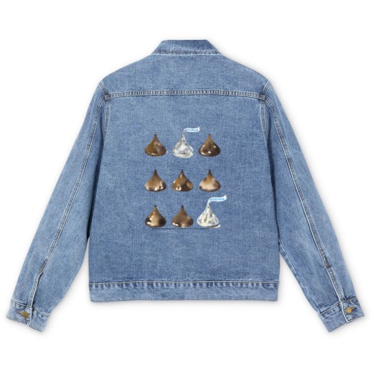 Discover Hersheys Kisses Multiple Grid Design Men's Denim Jackets