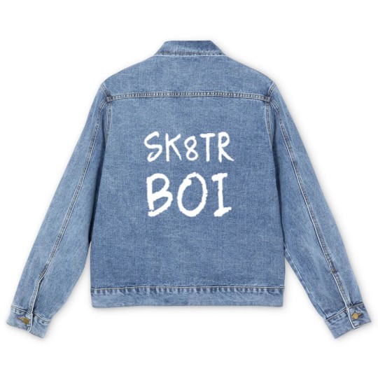 Discover Mens Skater Boi Sk8tr Boy  for Skateboard Riders Men's Denim Jackets