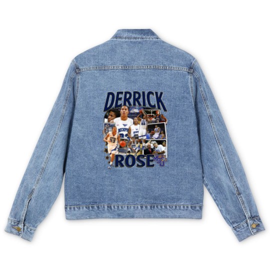 Discover Derrick Rose Men's Denim Jackets - Derrick Rose - Retro American Basketball Men's Denim Jackets