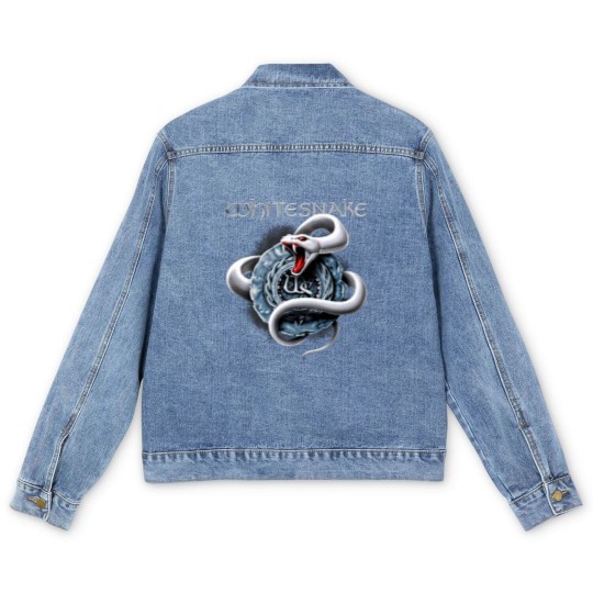 Discover white snake Men's Denim Jackets
