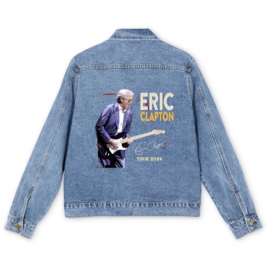 Discover Eric Clapton 2024 tour Music Black Men's Denim Jackets Great Gift