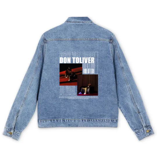 Discover Vintage Bootleg Inspired Men's Denim Jackets, Graphic Unisex Men's Denim Jackets, Don Toliver Vintage Men's Denim Jackets
