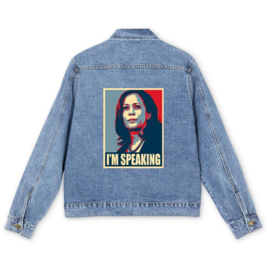 Discover Kamala Harris - Mr. Vice President I'm Speaking Men's Denim Jackets
