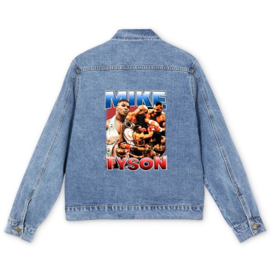 Discover Mike Tyson Boxing Men's Denim Jackets Cotton Men's Denim Jackets For Men All Size S To 5XL