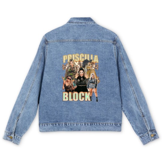 Discover Vintage Priscilla Block 90s Men's Denim Jackets, Retro Priscilla Block Bootleg Men's Denim Jackets