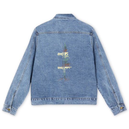 Discover Vintage Pine Snowboard Snowboarding Gift Men's Denim Jackets