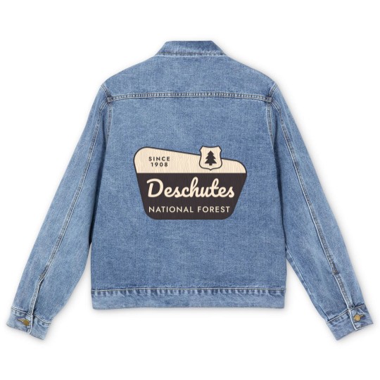 Discover deschutes national forest 1 Men's Denim Jackets