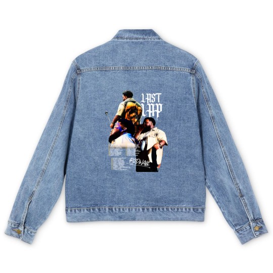 Discover Retro Rod Wave Last Lap Tour 2024 Graphic Men's Denim Jackets, Rod Wave Concert 2024 Men's Denim Jackets