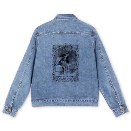 Discover Mazzy Star Vintage Men's Denim Jackets- Mazzy Star Line Drawing Whimsica
