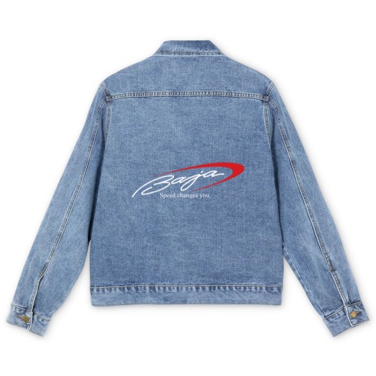 Discover baja boats logo Men's Denim Jackets