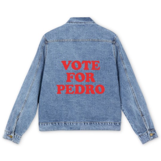 Discover Vote for Pedro Men's Denim Jackets - Napoleon Dynamite Cult Classic Men's Denim Jackets for Fans
