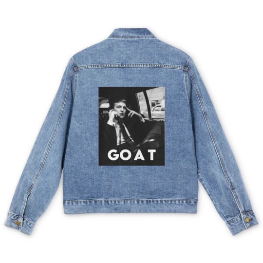 Discover Trump Men's Denim Jackets, Trump GOAT Greatest Of All Time, Donald Trump Men's Denim Jackets