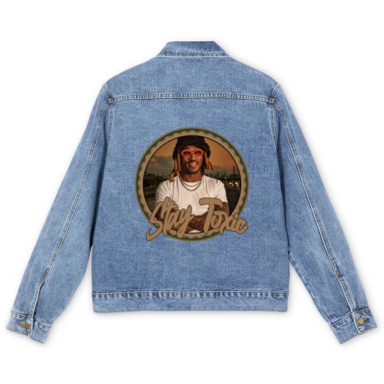 Discover Future Men's Denim Jackets | Stay Toxic | Future Rapper Men's Denim Jackets | Future Graphic Men's Denim Jackets