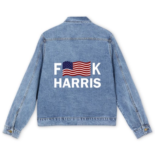Discover F Kamala Harris Conservative Republican FKH Political Humor Unisex Men's Denim Jackets