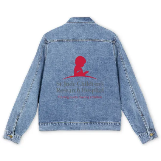 Discover St Jude-Logo Men's Denim Jackets