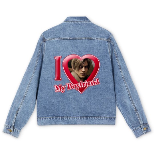 Discover I Love My Boyfriend Leon Kennedy Men's Denim Jackets