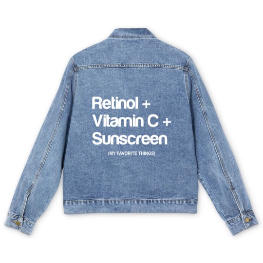 Discover Retinol Men's Denim Jackets,Esthetician Men's Denim Jackets, Esthetician Gift, Esthetician Men's Denim Jackets