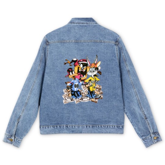 Discover Vtg Y2k Looney Toons Swap Meet Bootleg Jewels Cartoon Men's Denim Jackets