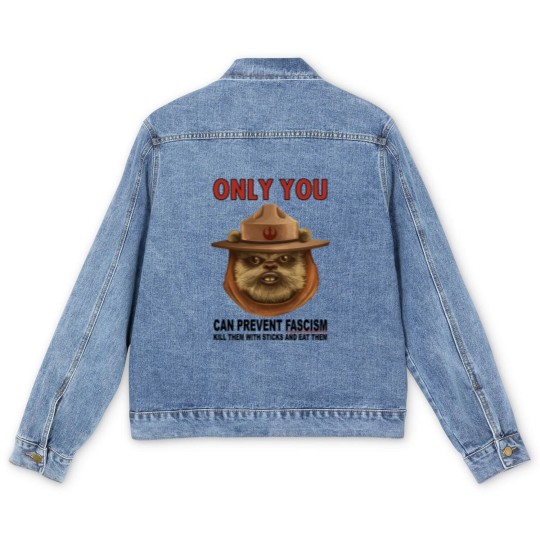 Discover only your can prevent fascism ewok Men's Denim Jackets