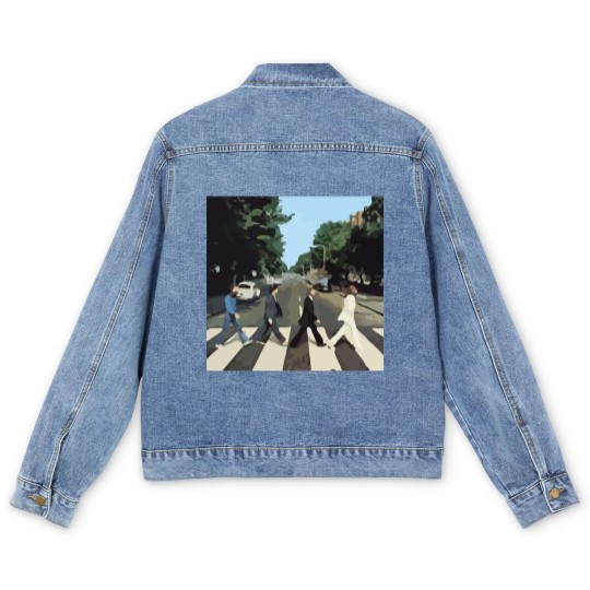 Discover Abbey Road Album Cover Men's Denim Jackets