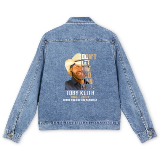 Discover Toby Keith Men's Denim Jackets, In Memory Of Toby Keith 1961 2024 Men's Denim Jackets, Toby Keith Honoring Men's Denim Jackets